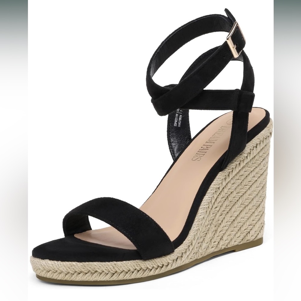 Black Espadrille Wedges (NEW)